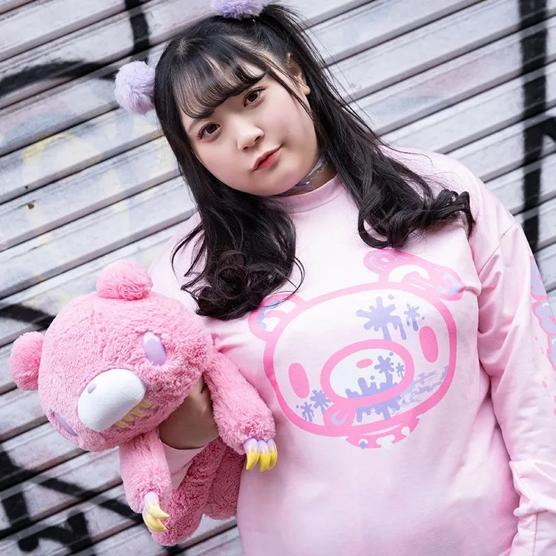 ACDC RAG and Gloomy Bear long sleeve pastel pink t-shirt