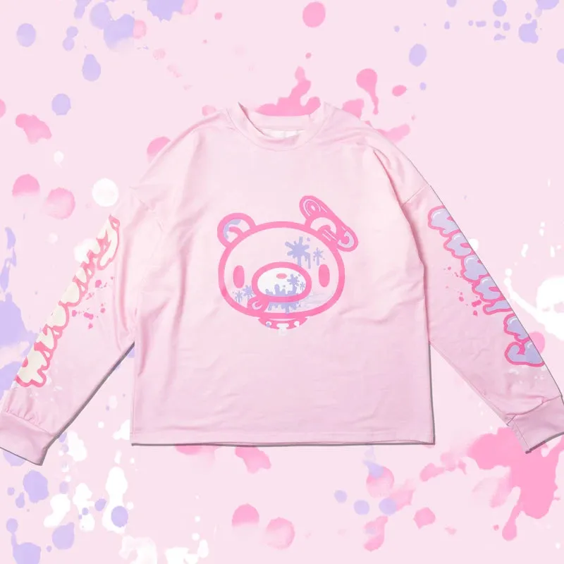 ACDC RAG and Gloomy Bear long sleeve pastel pink t-shirt