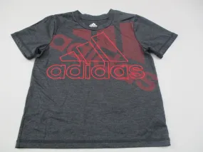 Adidas Boys Graphic T Shirt Short Sleeves Crew Neck Pullover Black Size 5