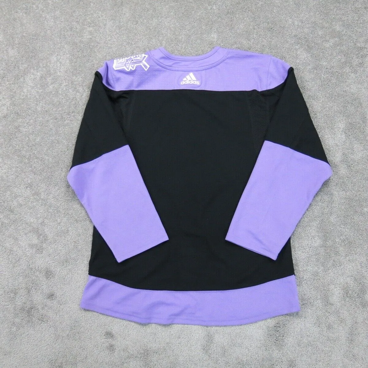 Adidas Climalite Mens Sweatshirt Long Sleeves Crew Neck Black Purple Size 46