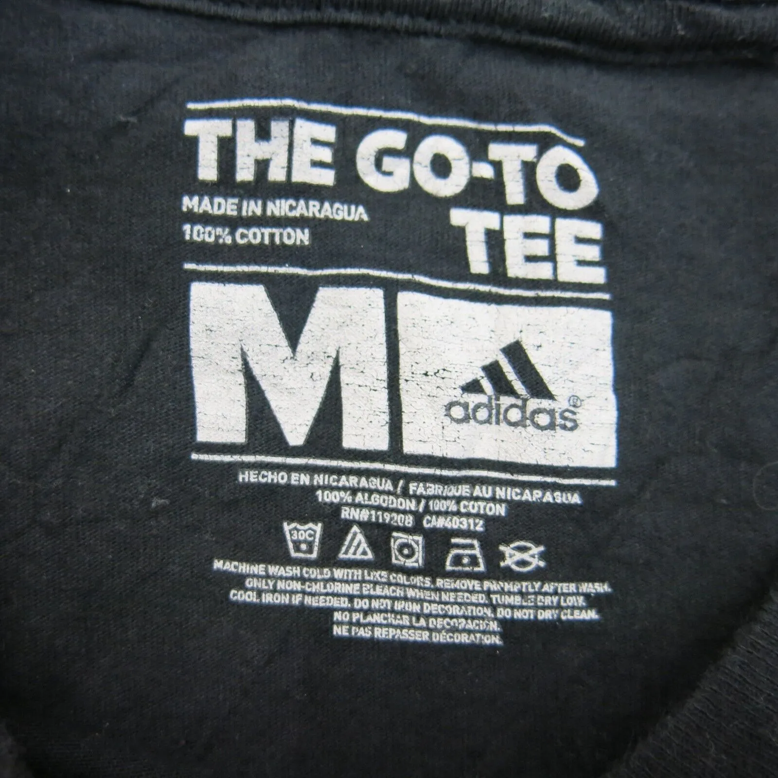 Adidas Men The Go To Tee Sweatshirt San Antonio Spurs 100%Cotton Black SZ Medium