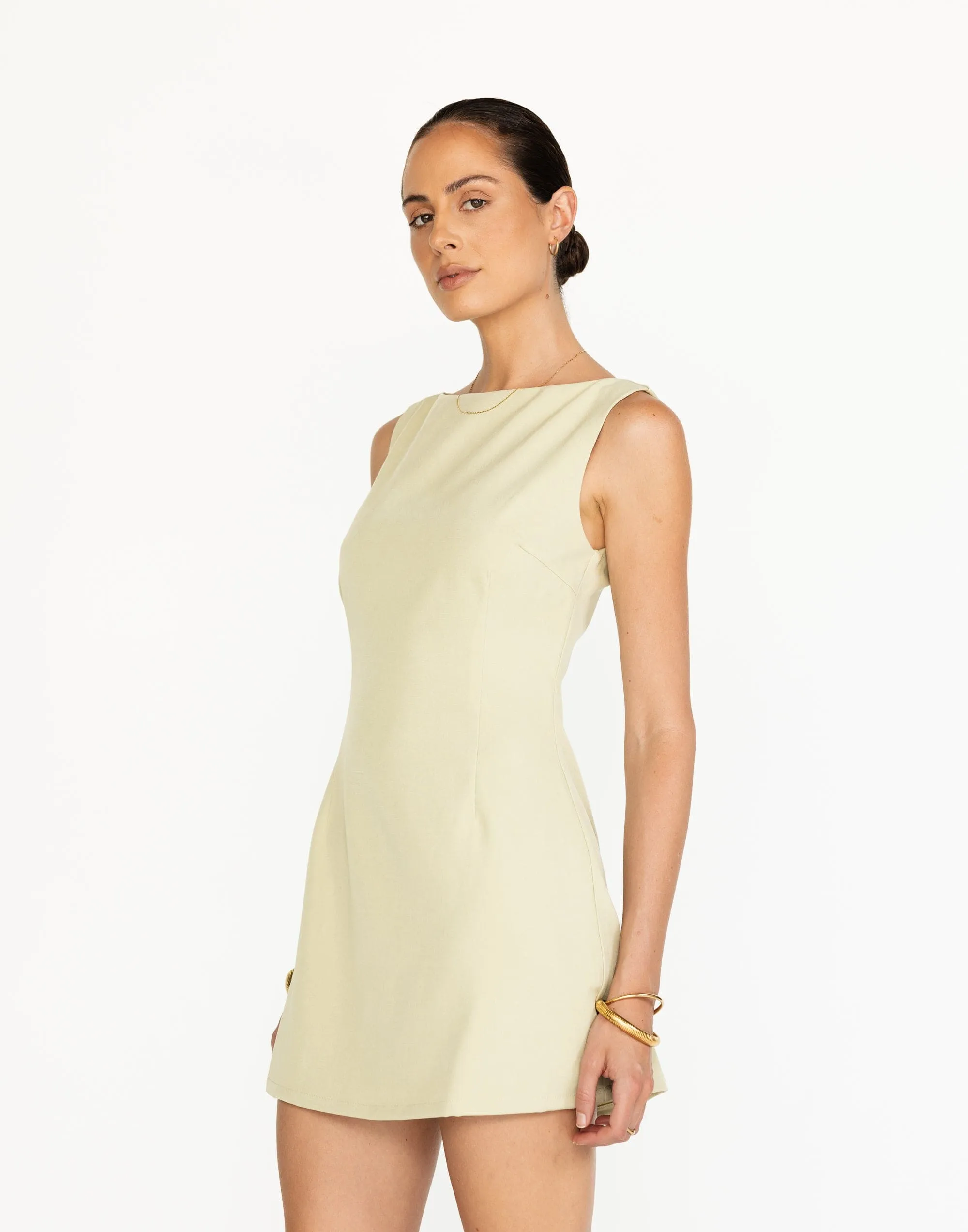 Aisling Mini Dress (Pistachio)