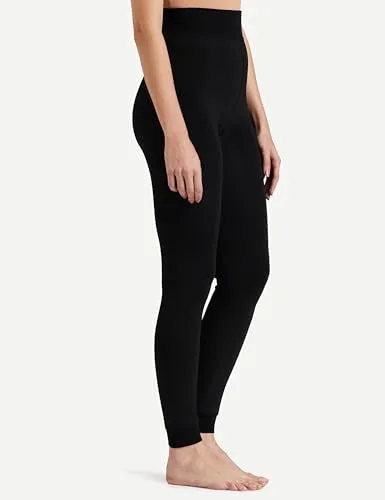 Amazon Brand - Symbol Women's Stretchable Fleece Lined Thermal Leggings (28 to 34 Size)_AW23-WWBTM-007_Black_XS