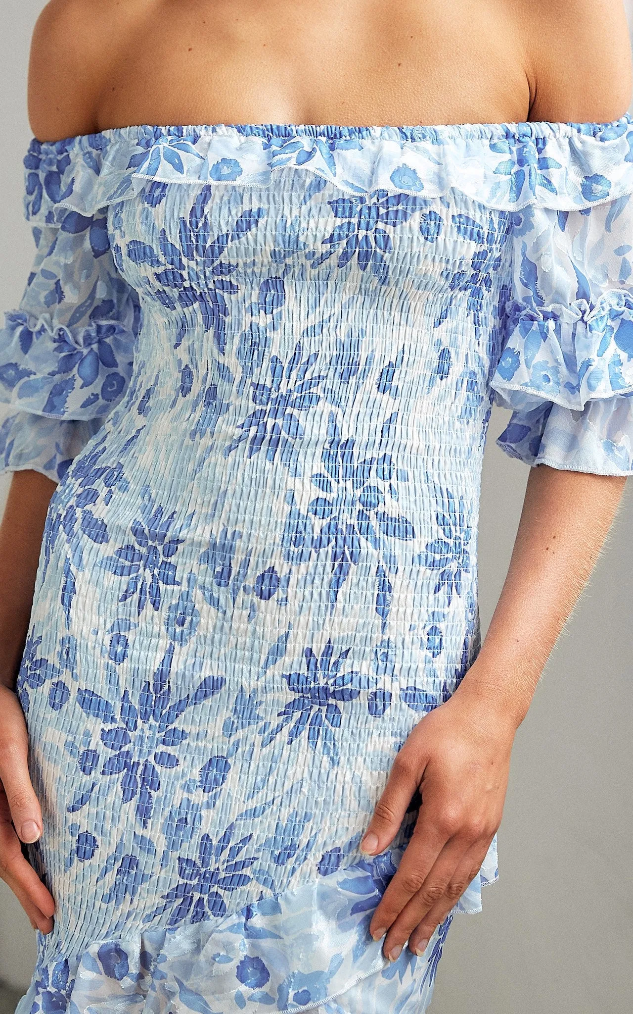 Anneline Dress - Blue Print