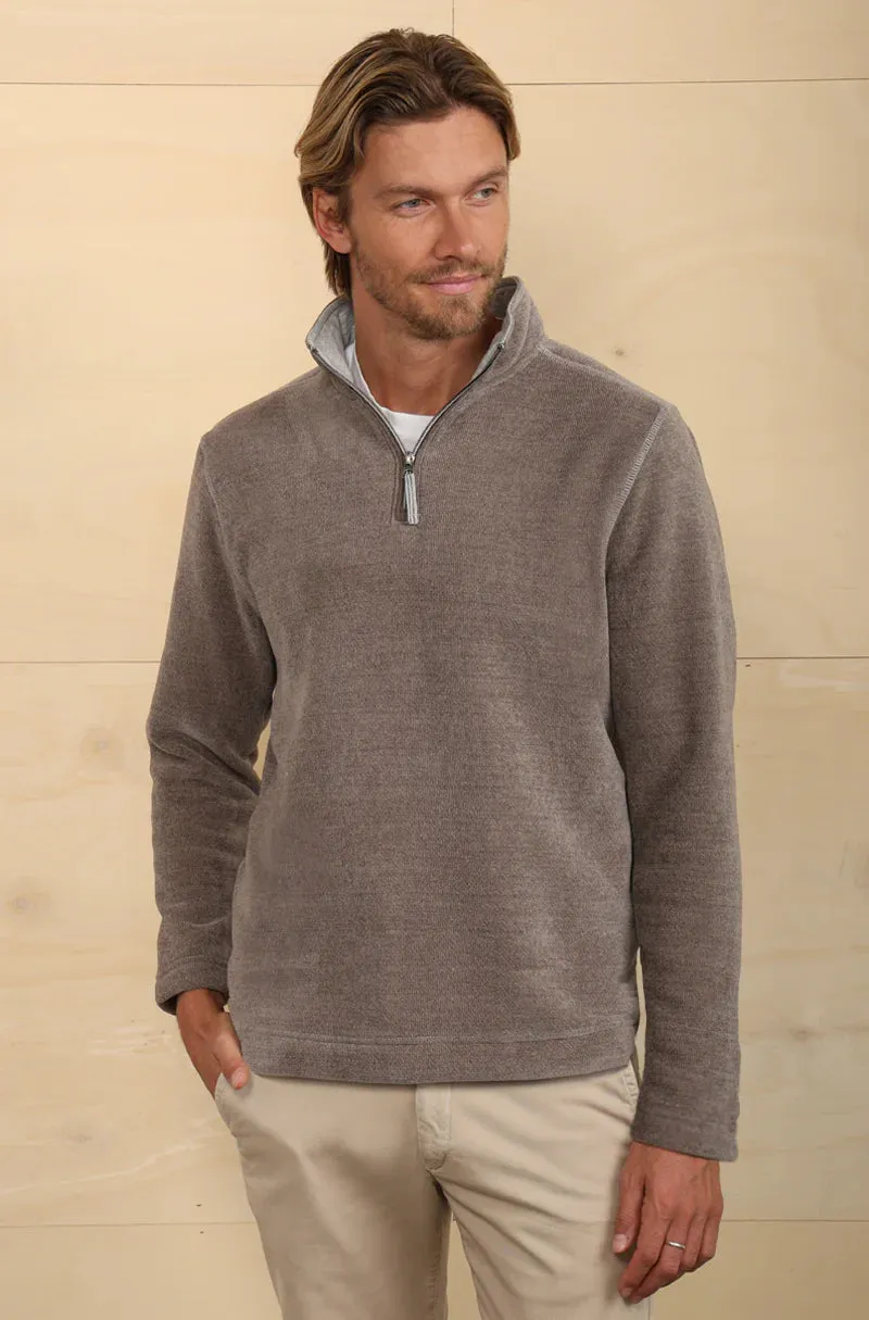 Apres Lux Chenille & Sherpa 1/4 Zip Pullover