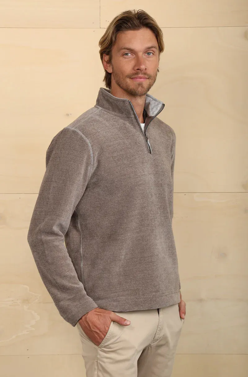 Apres Lux Chenille & Sherpa 1/4 Zip Pullover