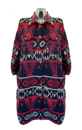 Aztec print Coat