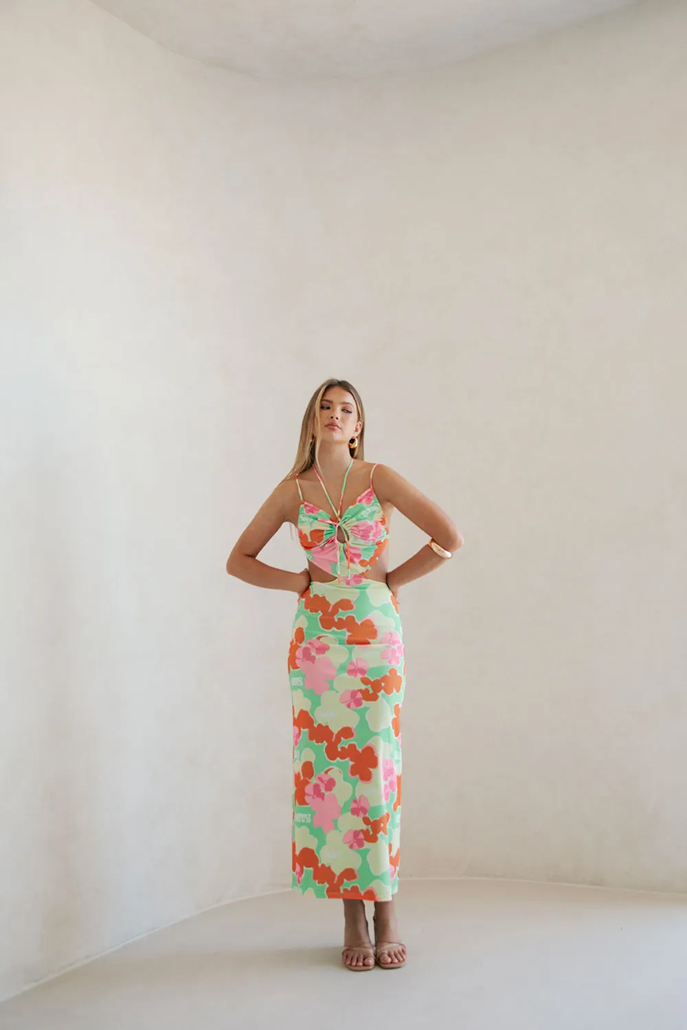 Backless Mela Dress - Misty Floral