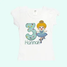 Ballerina t shirt for girls  , Girls Personalize embroidered ballerina birthday shirt, Girls shirts, Personalized Toddler shirt