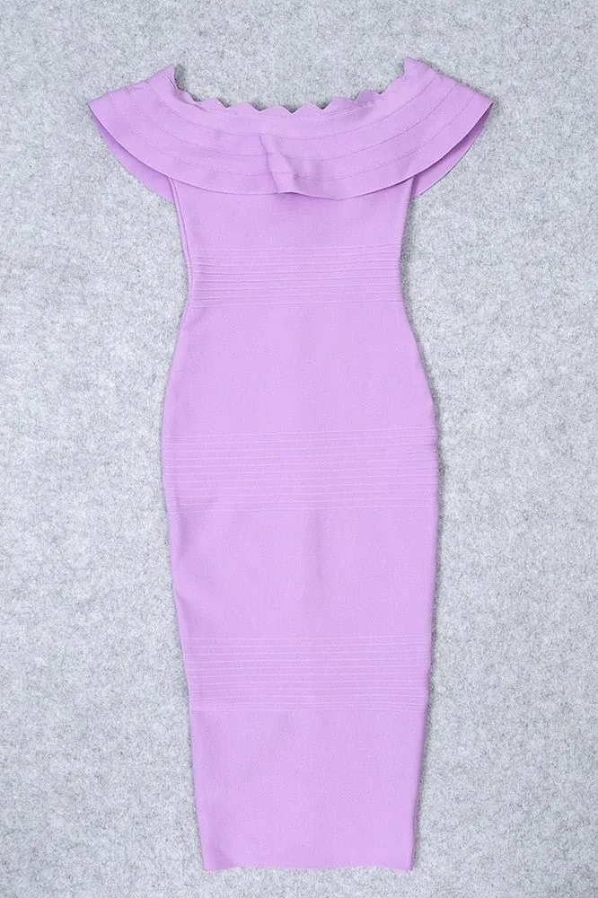 Billie Bandage Midi Dress - Violet Purple