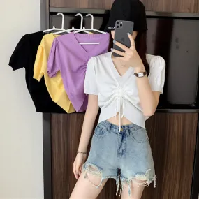 Blouse Summer Knit Short Sleeve