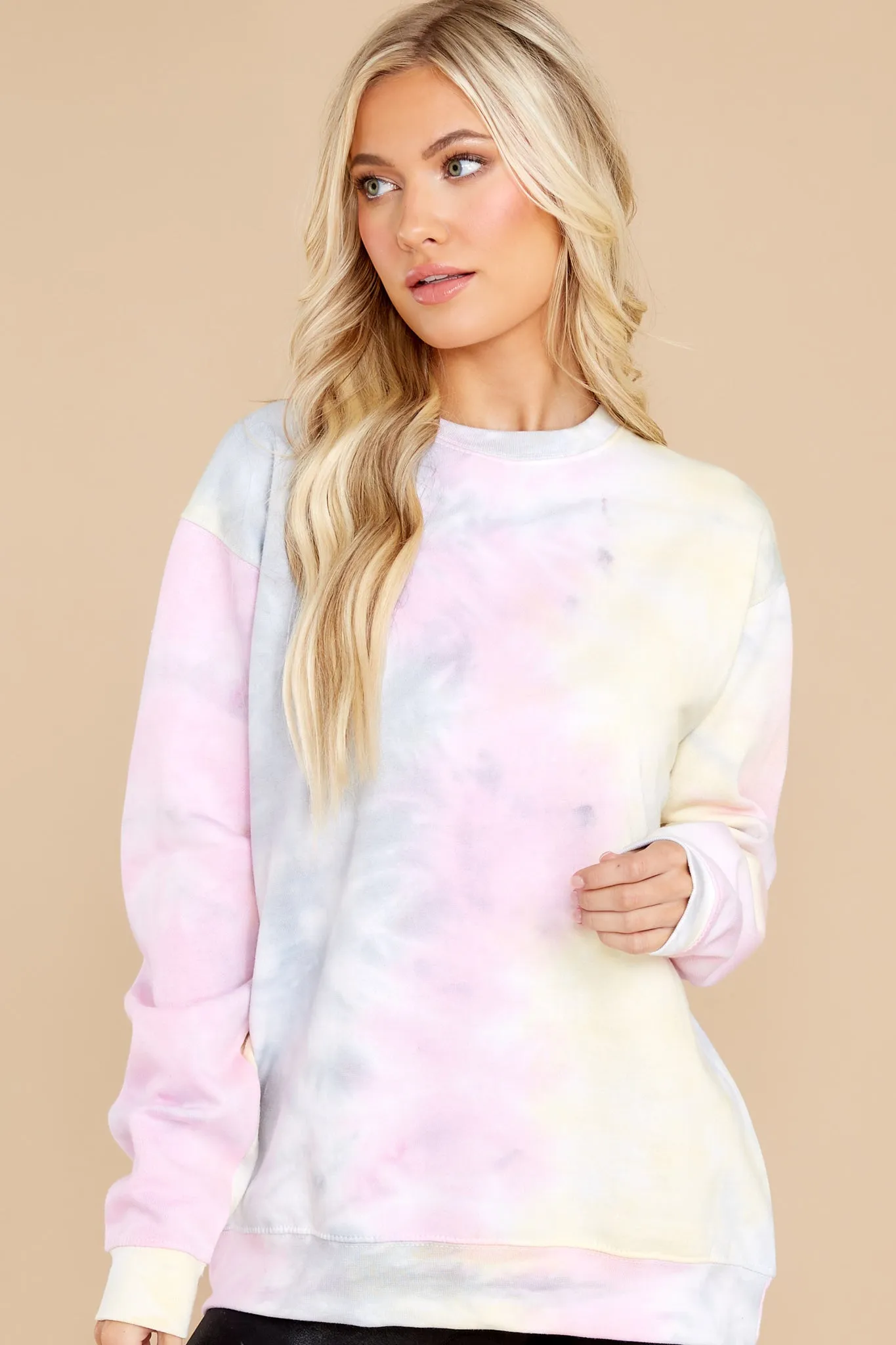 Blur The Lines Pastel Storm Tie Dye Sweatshirt