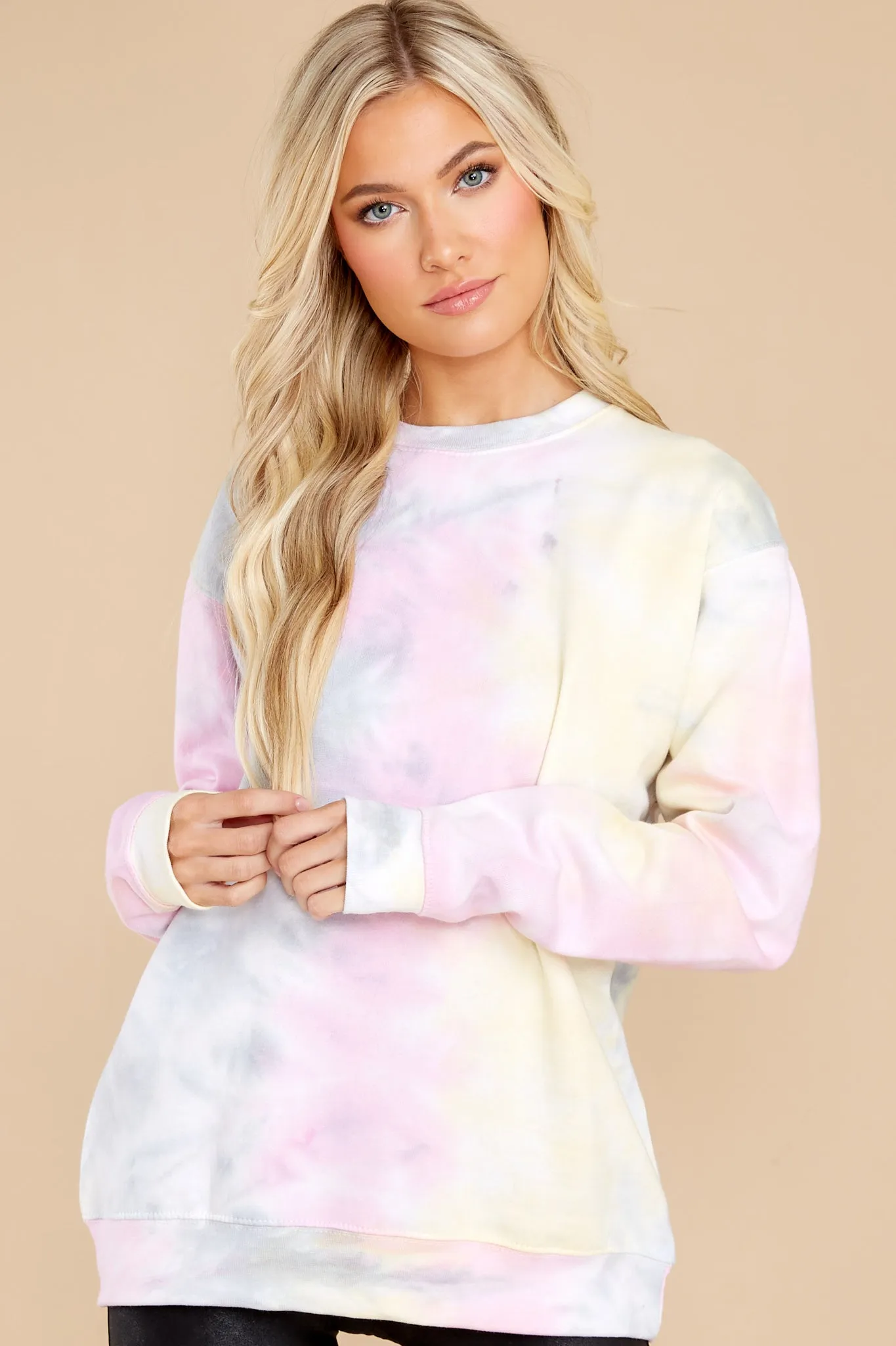 Blur The Lines Pastel Storm Tie Dye Sweatshirt