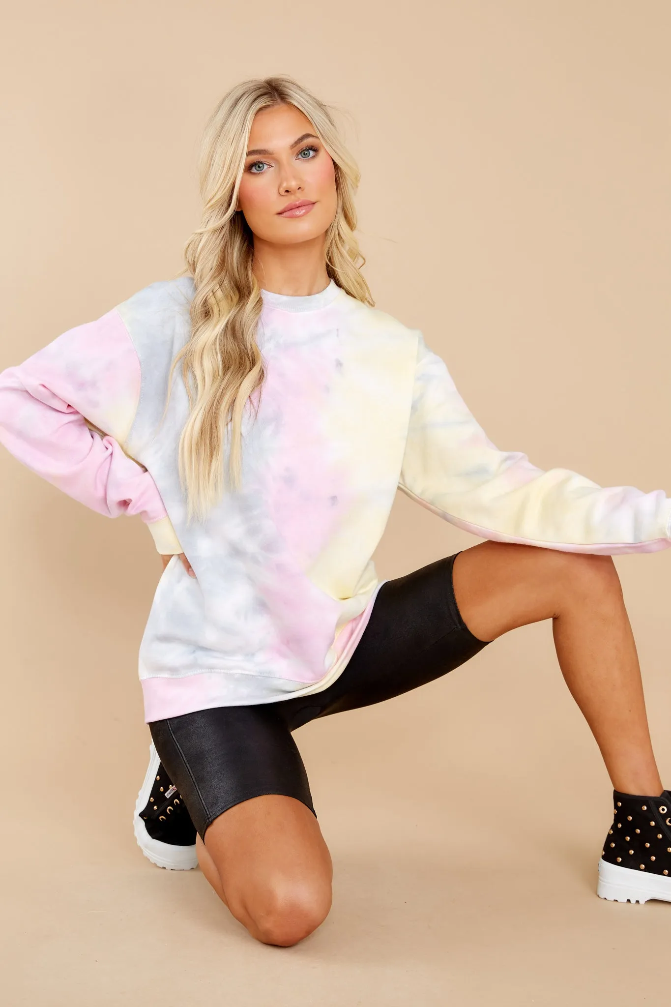 Blur The Lines Pastel Storm Tie Dye Sweatshirt