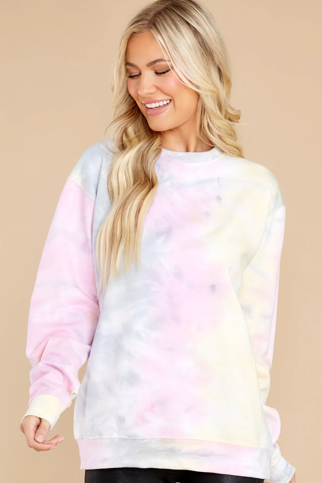 Blur The Lines Pastel Storm Tie Dye Sweatshirt