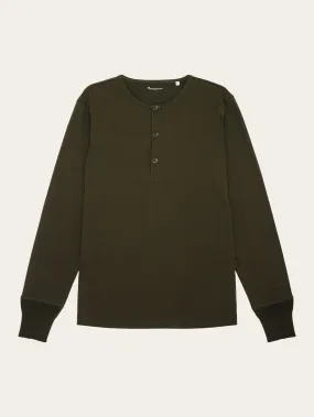 BO long sleeve henley - Regenerative Organic Certified™ - GOTS/Vegan - Forrest Night