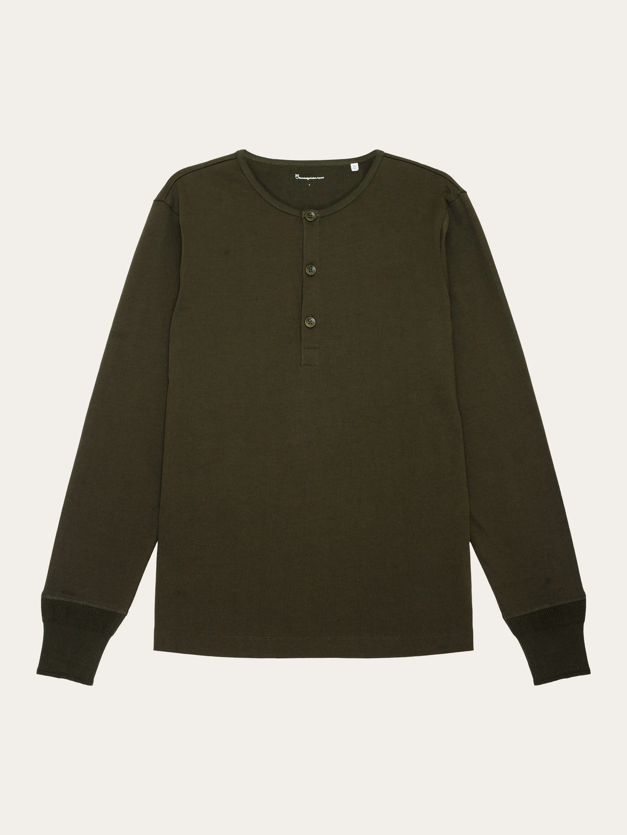 BO long sleeve henley - Regenerative Organic Certified™ - GOTS/Vegan - Forrest Night