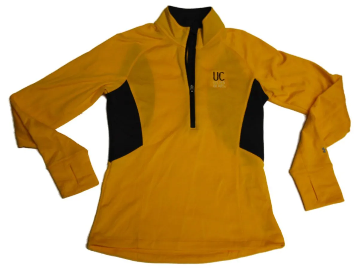 California Golden Bears Under Armour Women Yellow 1/2 Zip ColdGear Pullover (M)