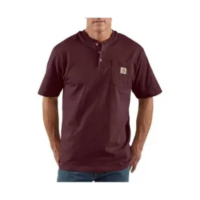 Carhartt Men's Workwear Short Sleeve Henley - Port