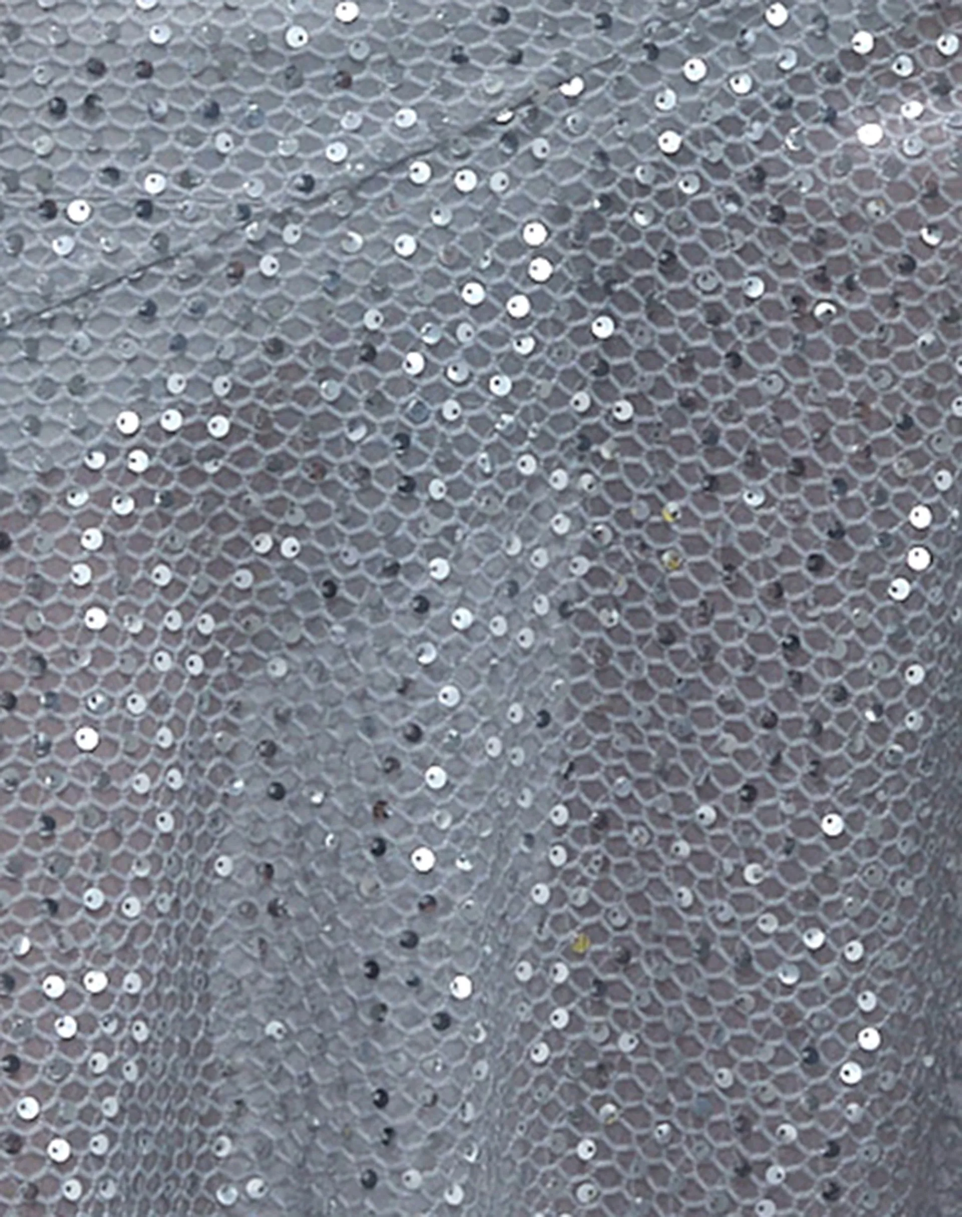 Carita Midi Skirt in Sequin Knit Silver