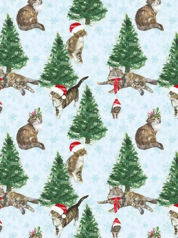 Christmas Cats Halter Party Swing Dress [IN STOCK]