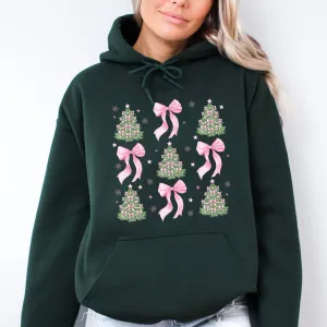 Christmas Tree Coquette Christmas Hoodie