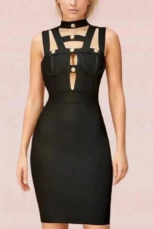 Cleo Bandage Dress - Classic Black