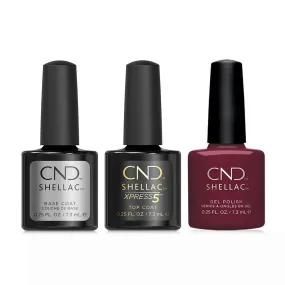 CND - Shellac Xpress5 Combo - Base, Top & Bloodline 0.25 oz