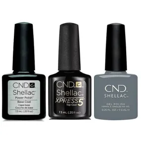 CND - Shellac Xpress5 Combo - Base, Top & Whisper (0.25 oz)