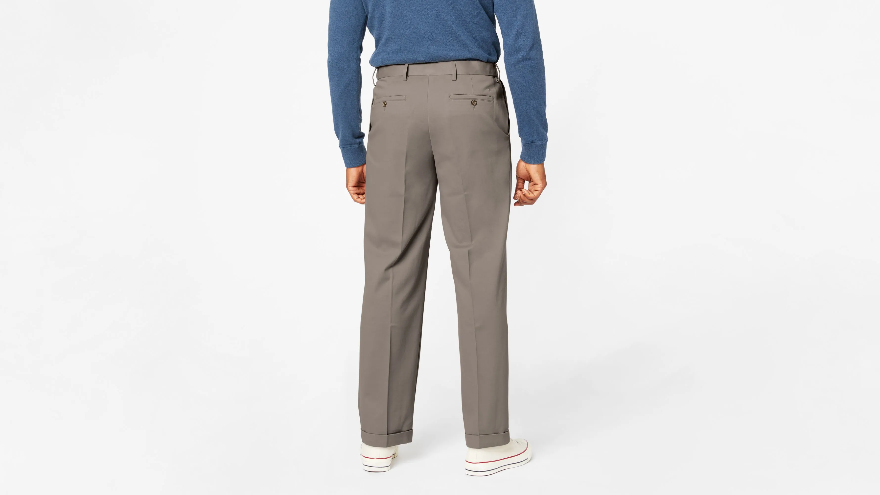 Comfort Khakis, Pleated, Relaxed Fit