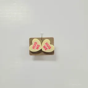 Conversation Heart Stud Earrings