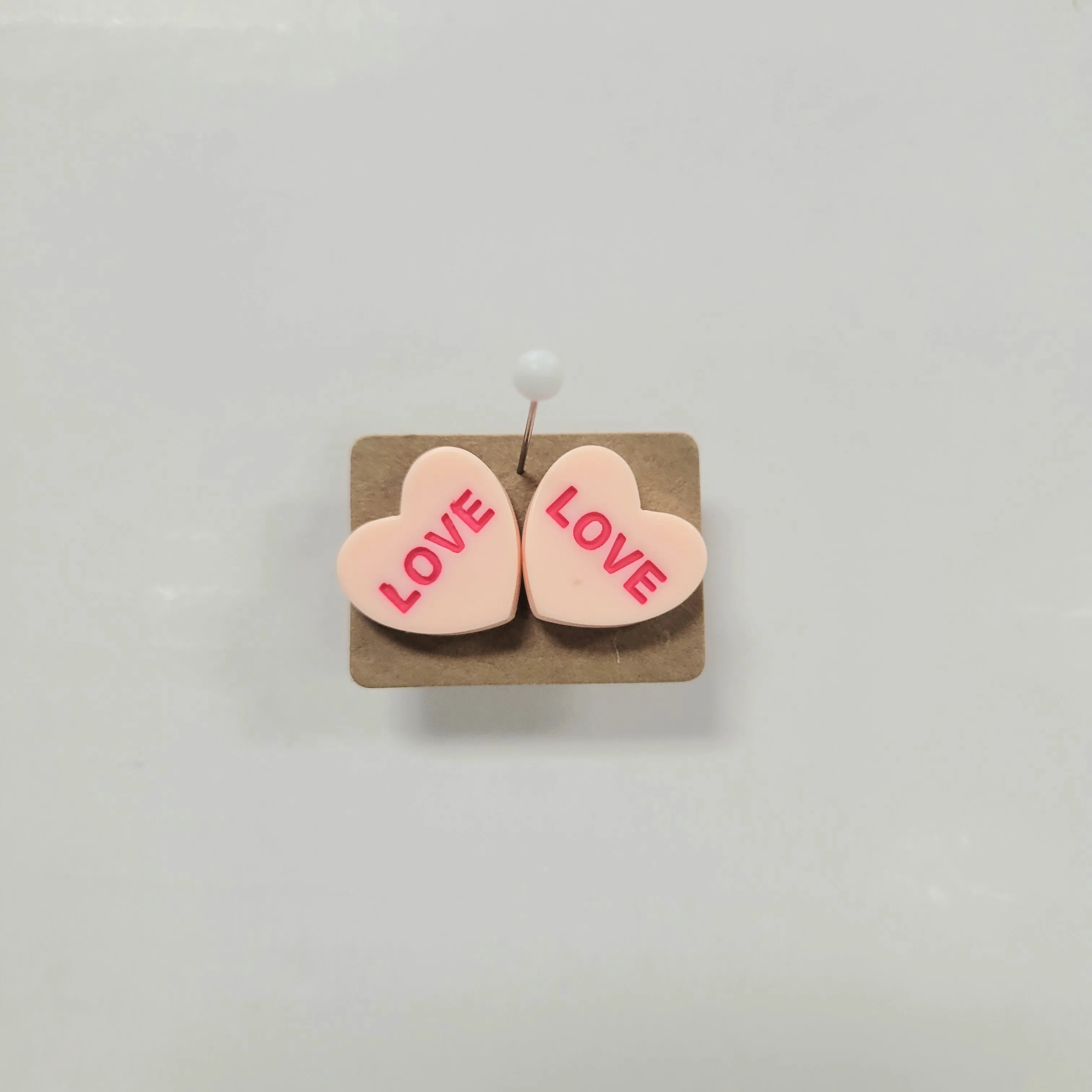 Conversation Heart Stud Earrings