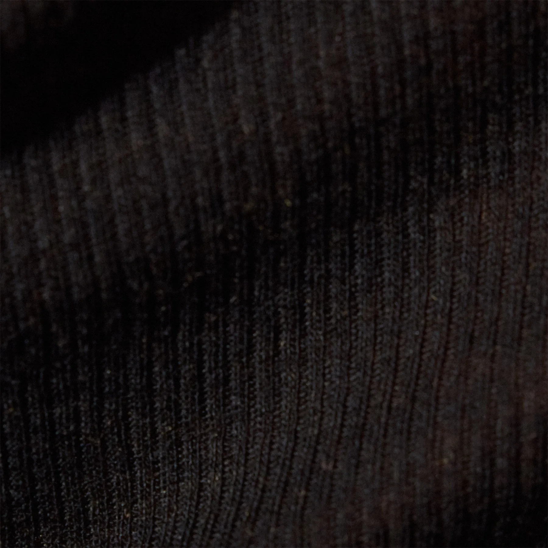 Cotton Cashmere Blend Ribbed Henley - Black