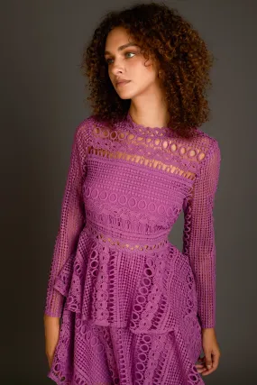 Crochet Lace Mini Dress