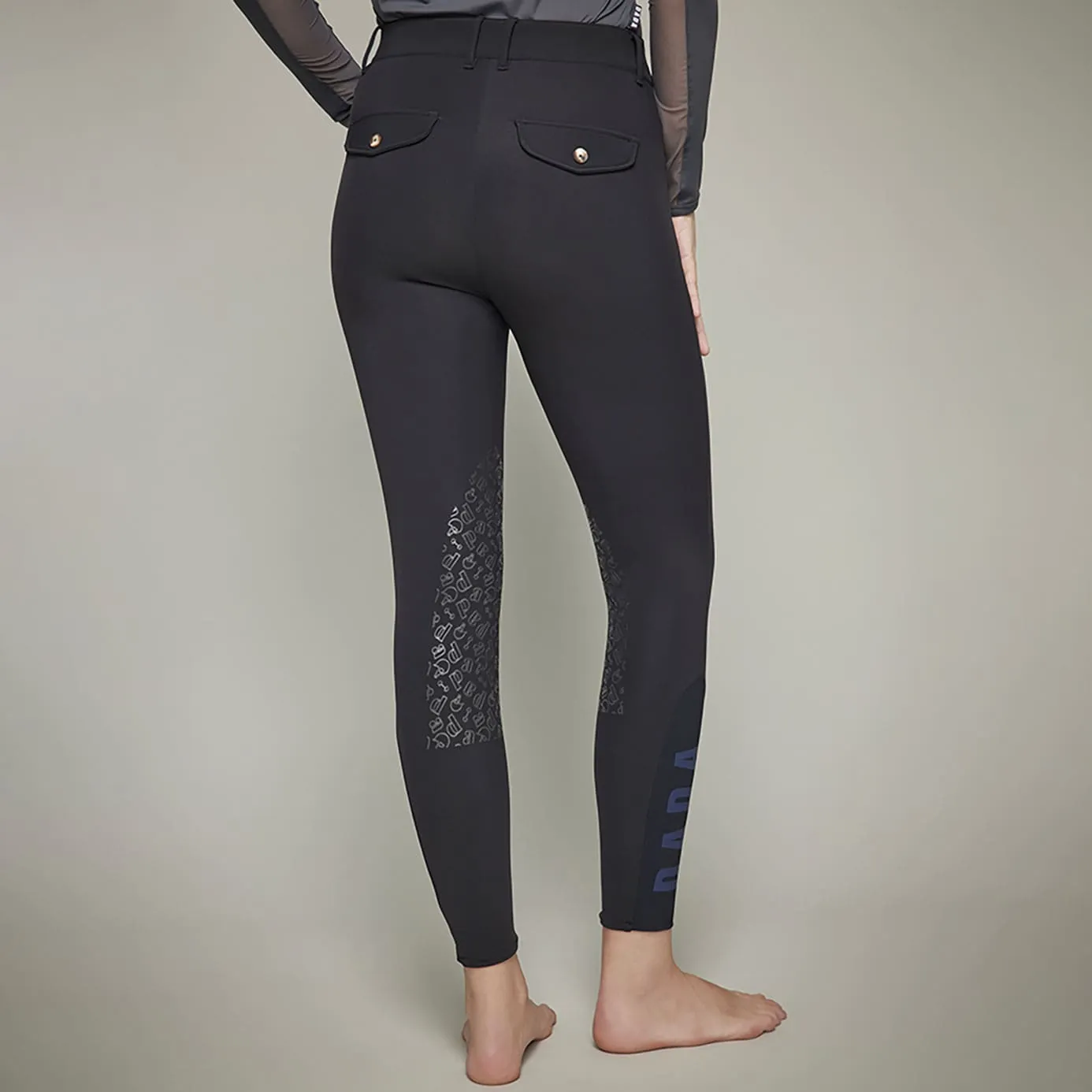 Dada Sport Gerry Knee Grip Breeches - Black