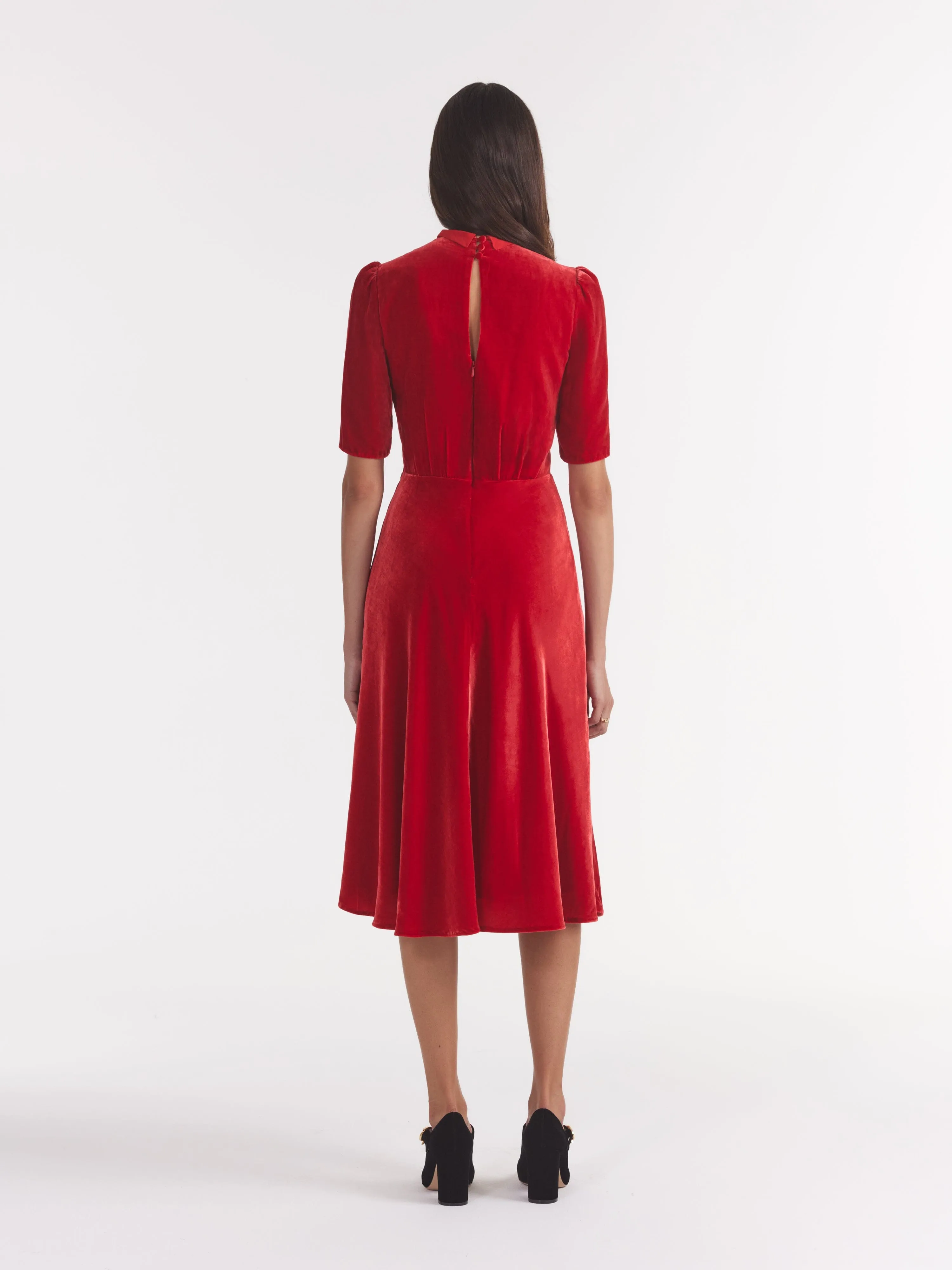 Dahlia Dress in Scarlet