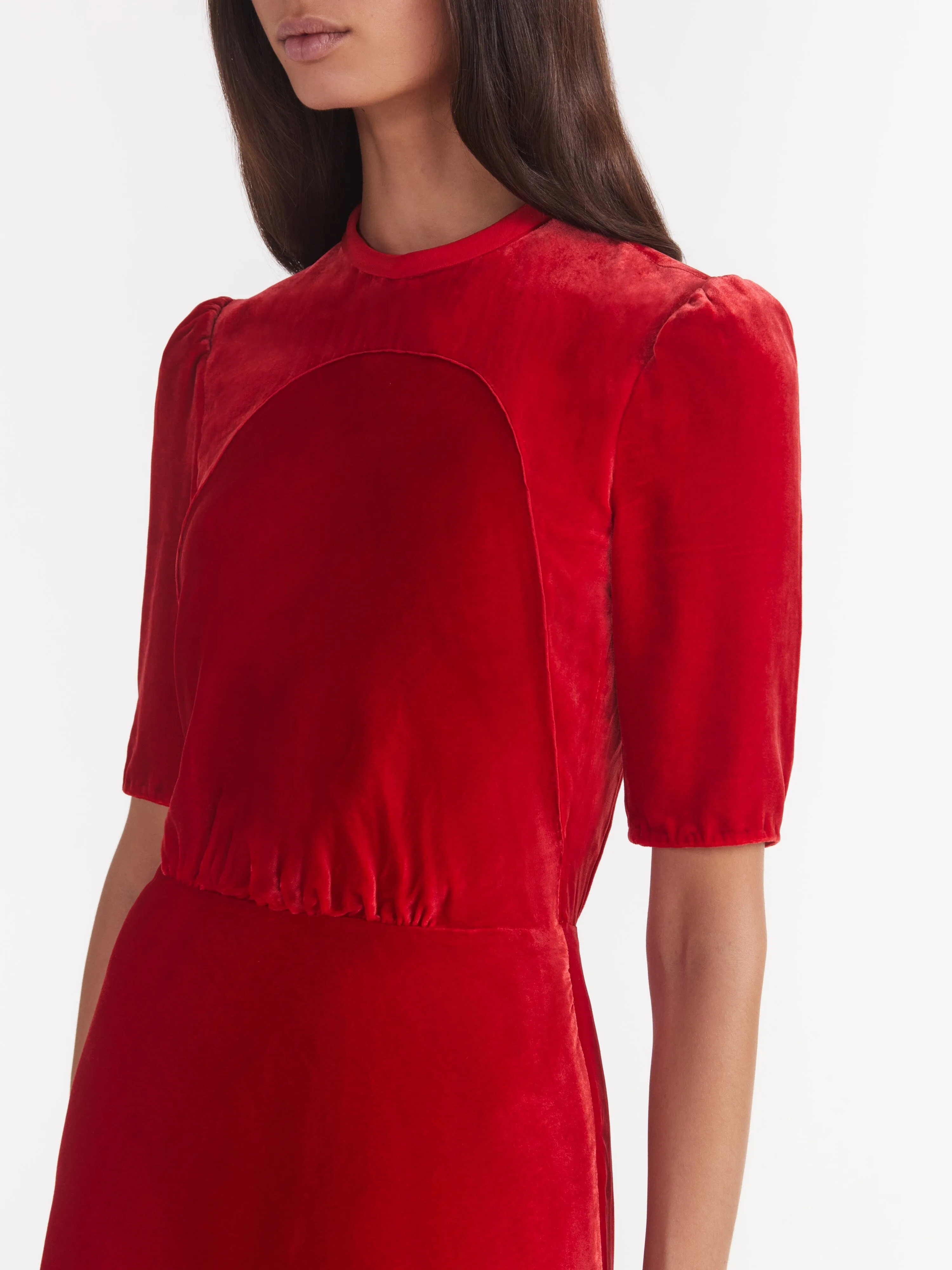 Dahlia Dress in Scarlet