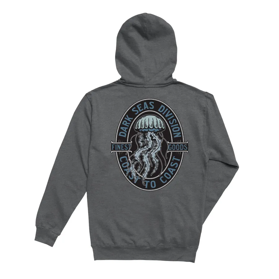 DARK SEAS TRANSLUCENT STOCK PULLOVER FLEECE GUNMETAL HEATHER