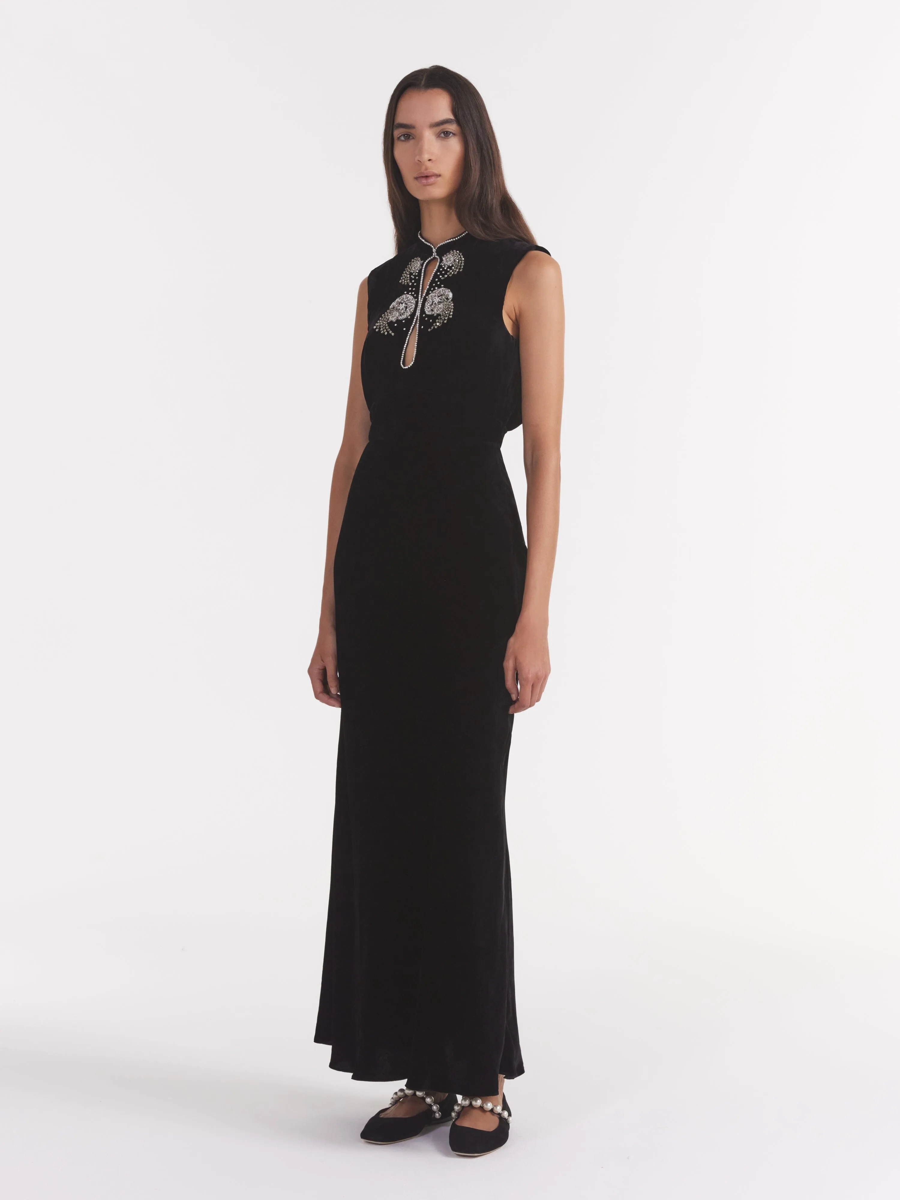 Diane Dress in Black Celestial Rays