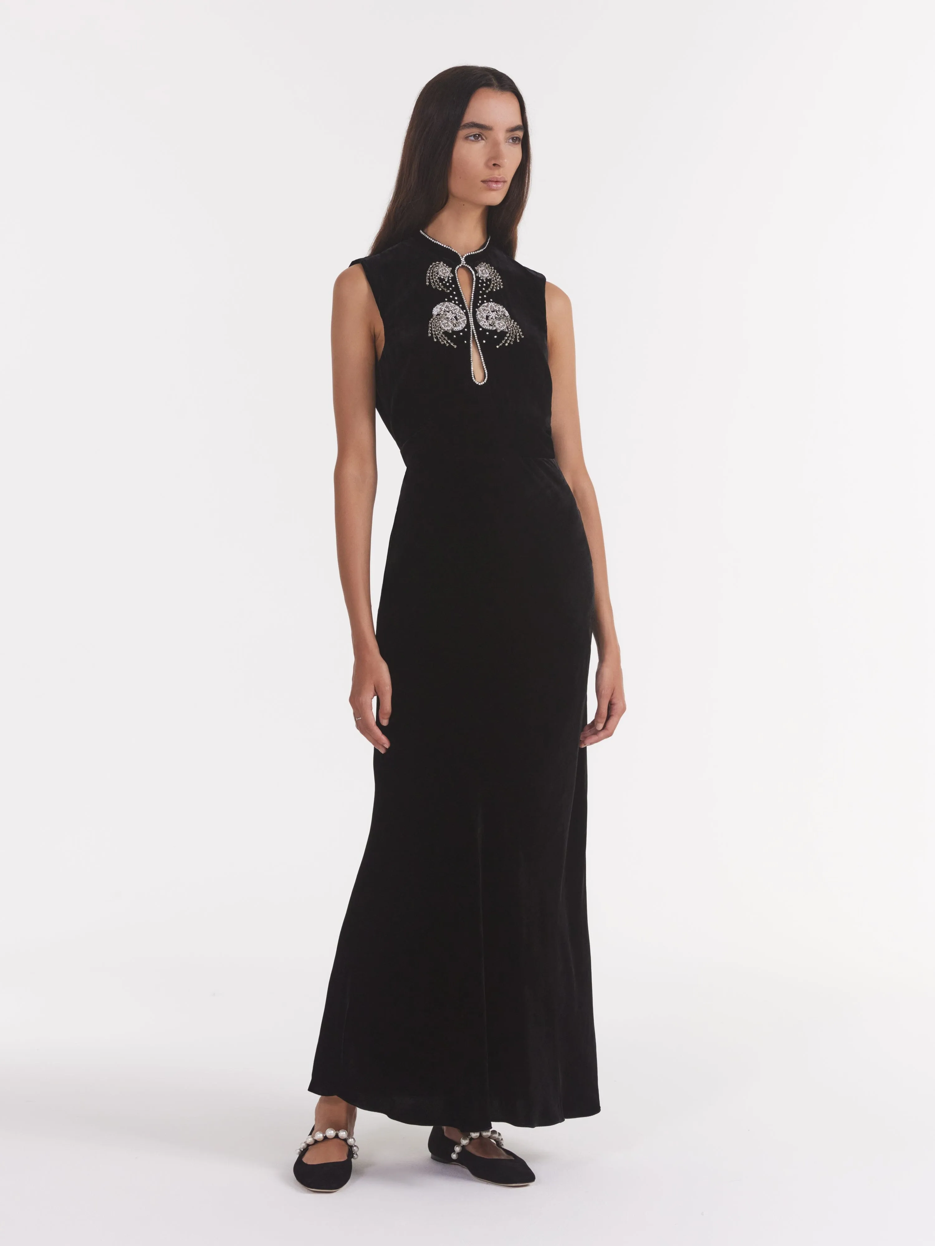 Diane Dress in Black Celestial Rays