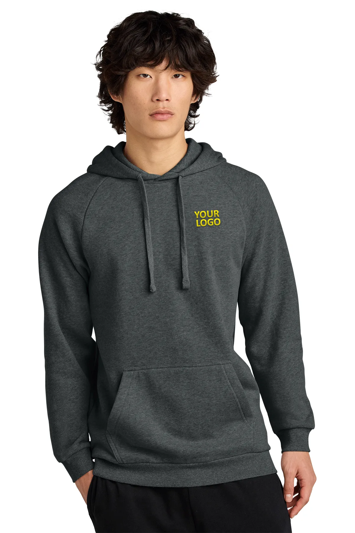 District Cloud Fleece Custom Hoodies, Heathered Charcoal