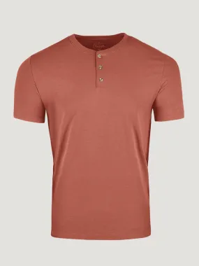 Dune Red Short Sleeve Henley