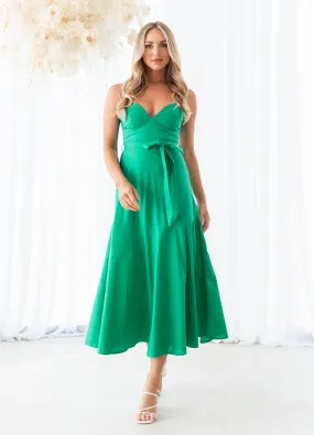 Ebby and I - Strappy Grace Midi Dress - Green