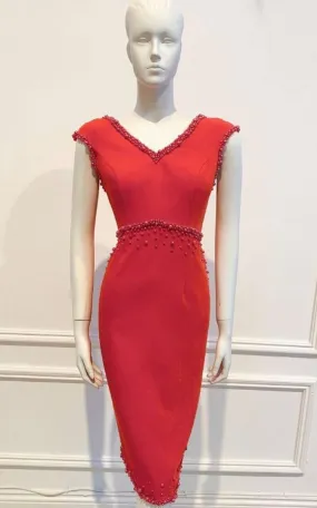 Ella dress in Darker Red