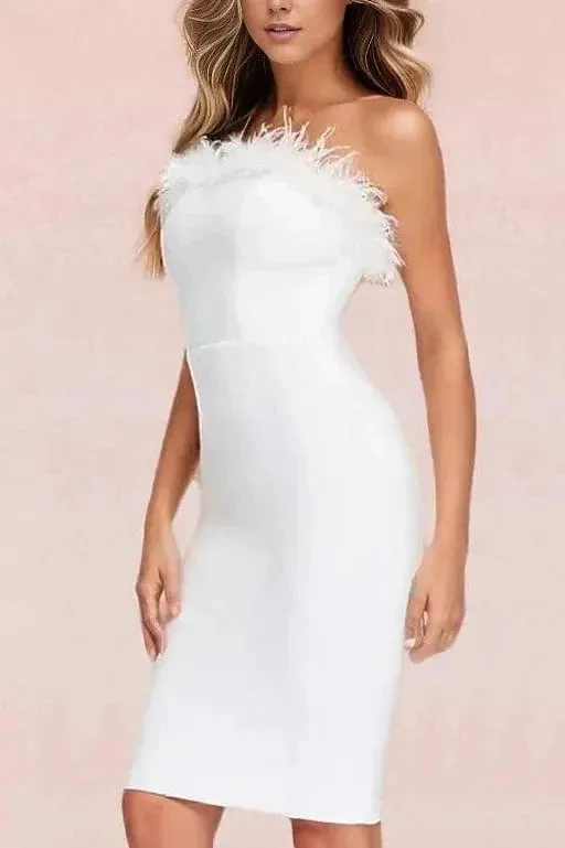 Erin Bodycon Dress - Pearl White