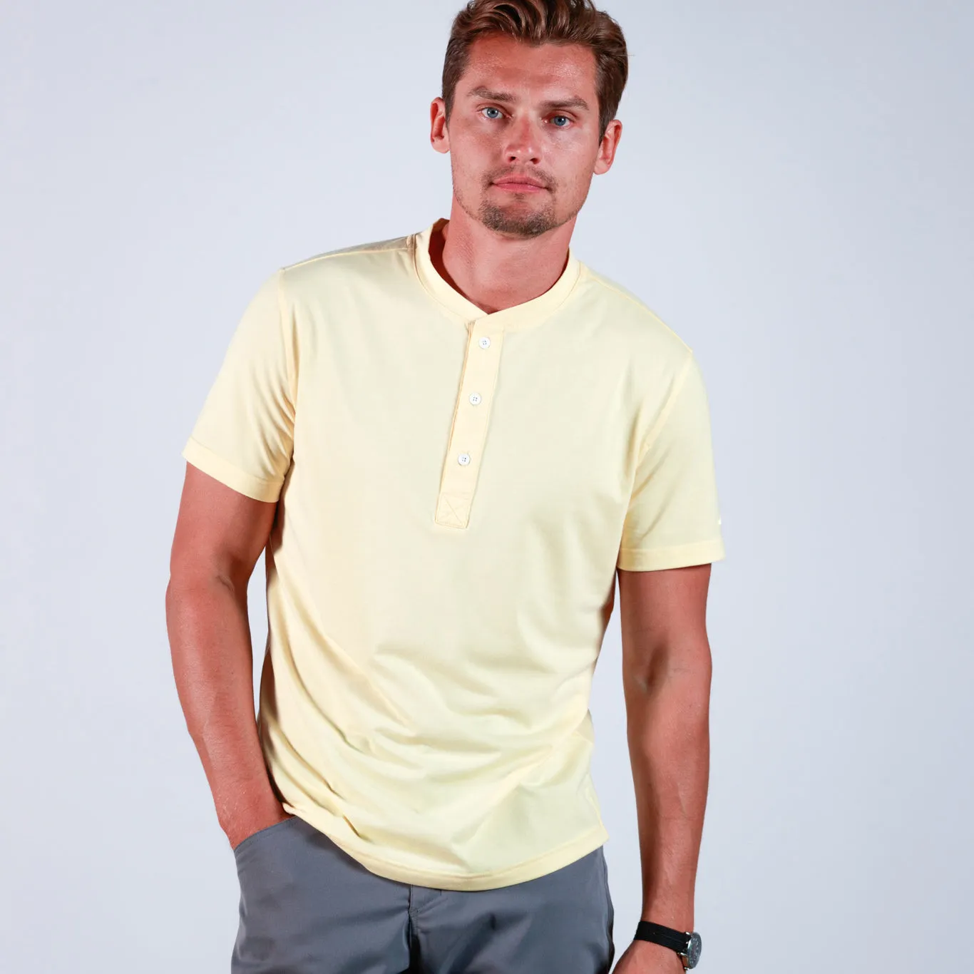 Everyday Henley Short Sleeve in Buttercream