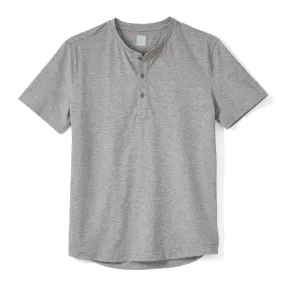 Everyday Henley Short Sleeve in Heather Gray