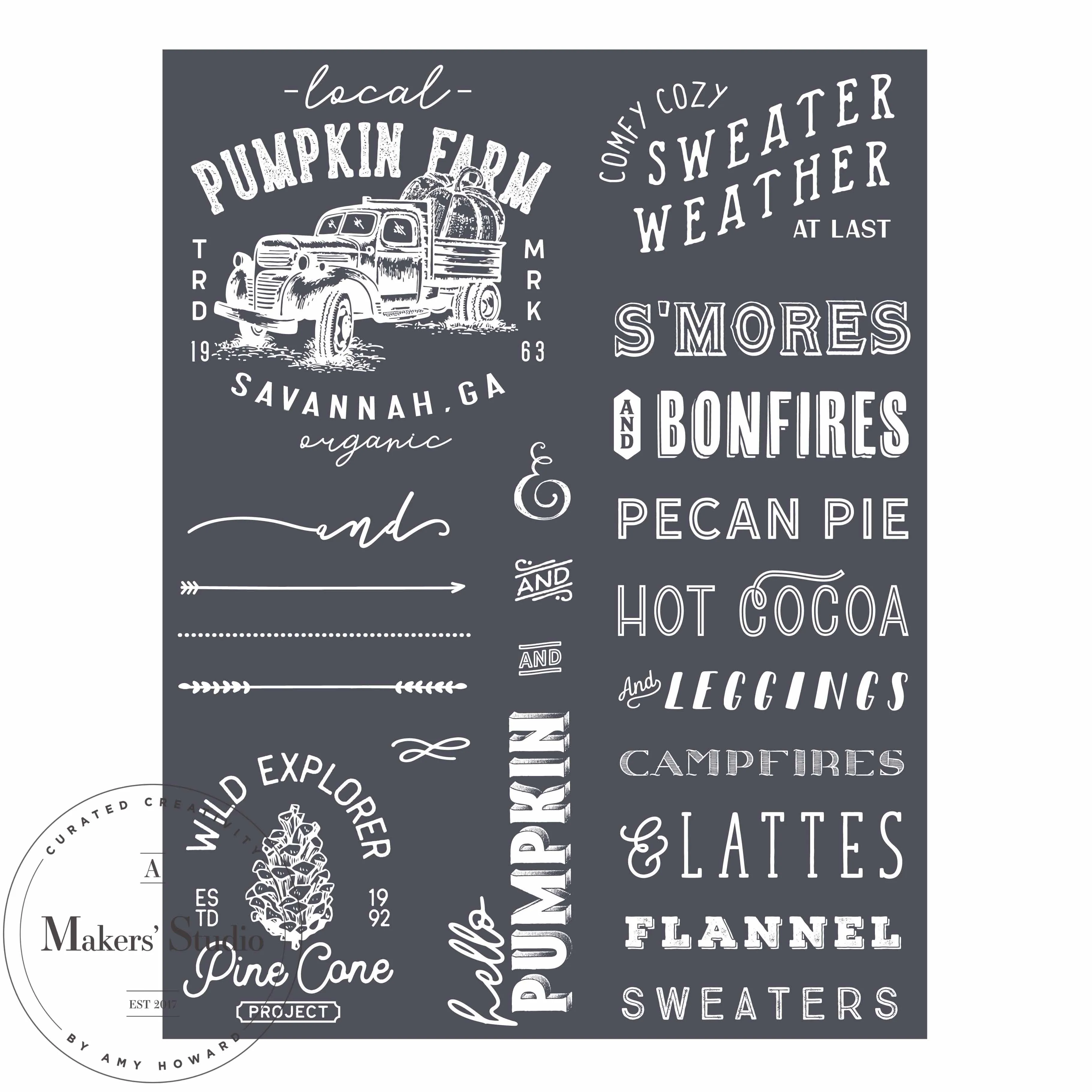 Fall Favorites - Mesh Stencil 8.5x11