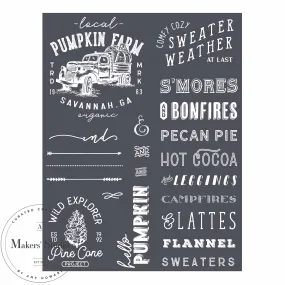 Fall Favorites - Mesh Stencil 8.5x11