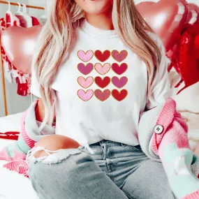 Faux Chenille Heart Valentine's Day Shirt